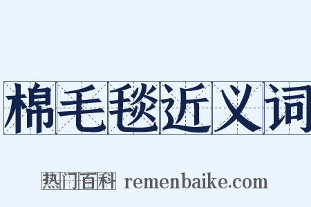 棉毛毯近义词是什么意思的图片